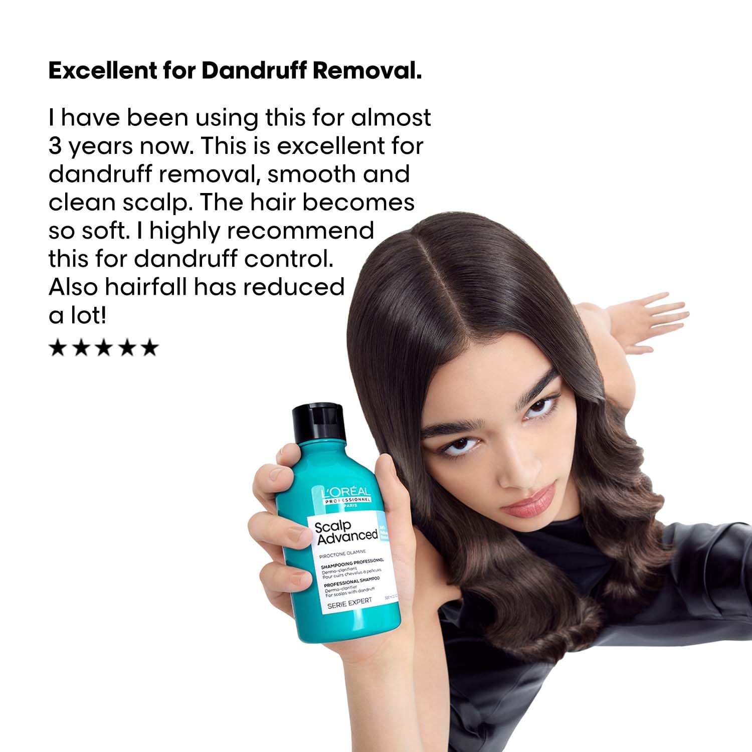 L'Oréal Professionnel Paris Scalp Advanced Anti-Dandruff Shampoo | Removes Dandruff & Gently Clarifies the Scalp | Dermo - Clarifier with Piroctone Olamine | For Men & Women, 300 ml