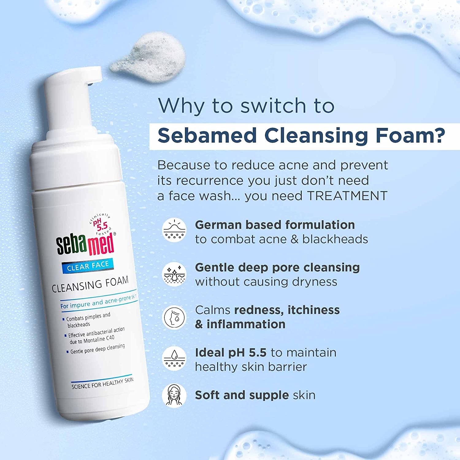 SebaMed - Clear Face Cleansing Foam (150mL)