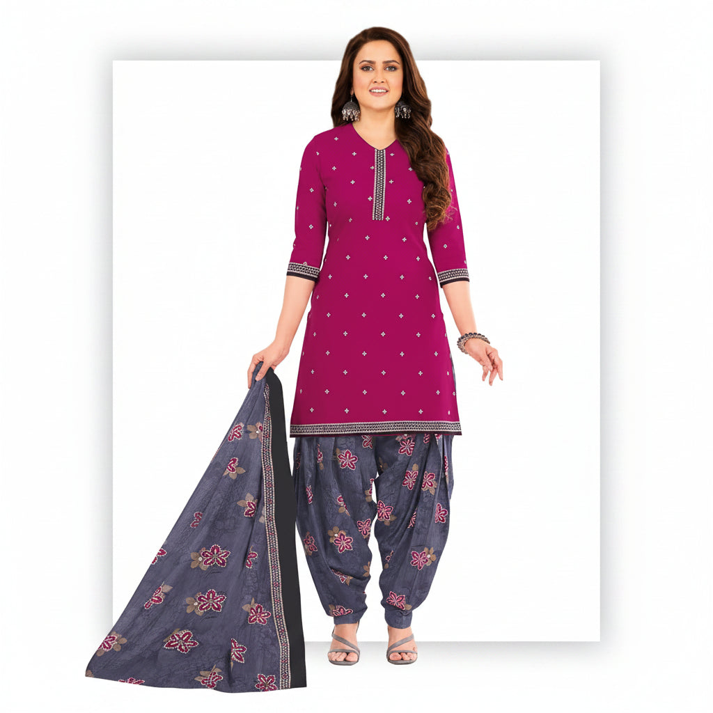 Miraan Cotton Printed Readymade Salwar Suit For Women (MIRAANSANRAN2158) 2XL