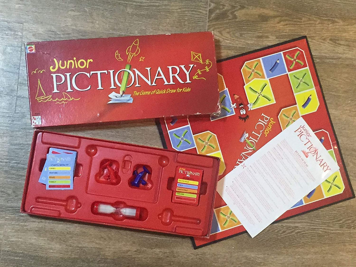 Mattel Pictionary Words Junior Classic Game for Adult (Red),pack of 1