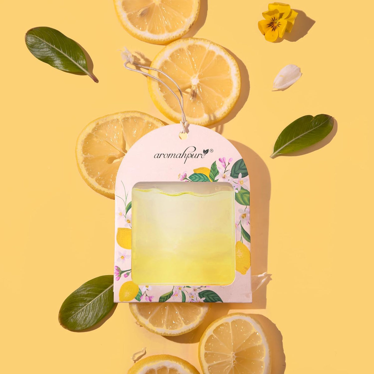 Aromahpure Gel Wink Hanging Car Perfume | Long-Lasting Gel Based Car Air Freshener | Car Accessories | Last Up to 30 Days (Sandal-Lemon-Berry)