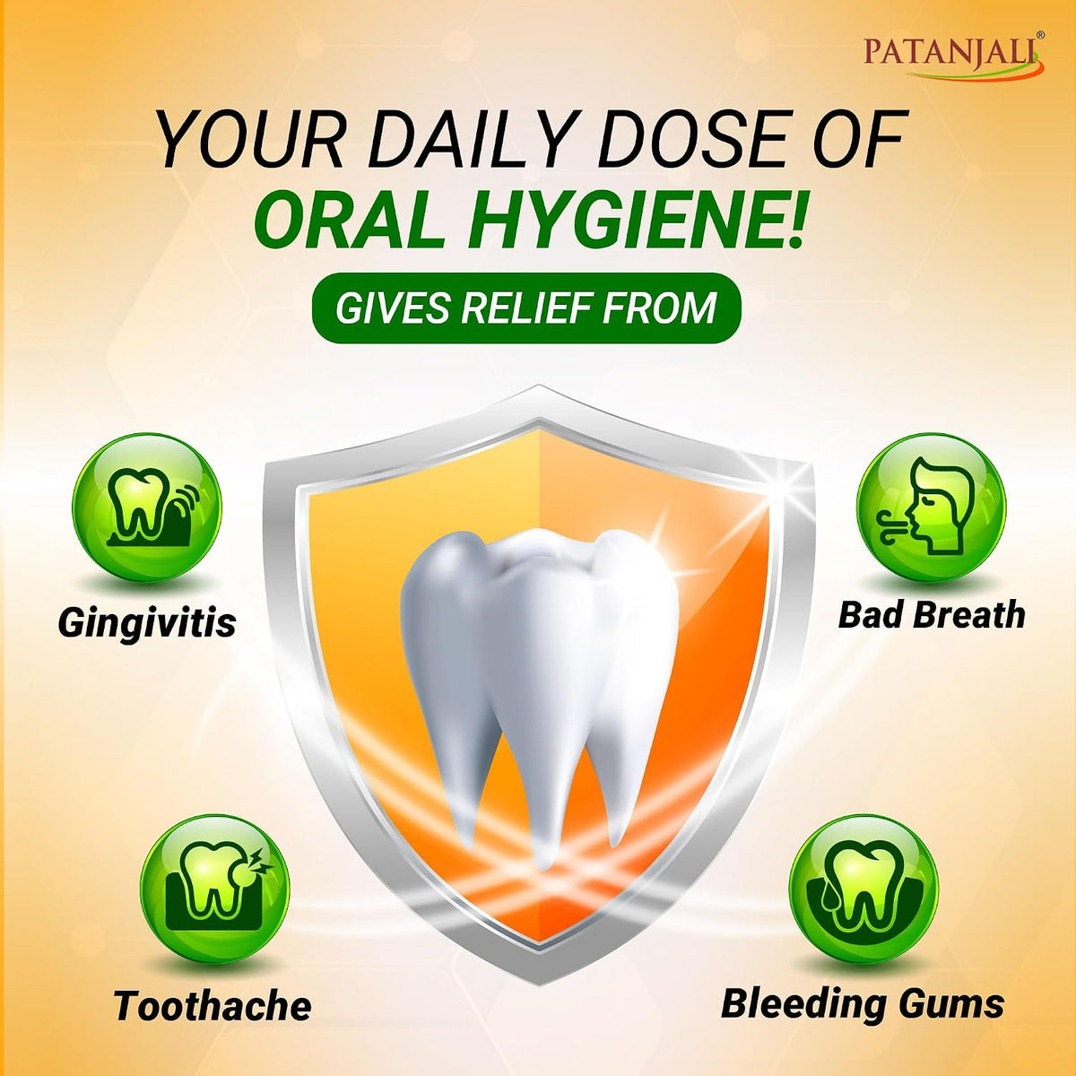 Patanjali Dant Kanti Natural Toothpaste 600g (200gx3), Super Saver Value Pack, Strengthens Teeth, Tightens Gums & Promotes a Cavity-Free, Healthy Smile (Pack of