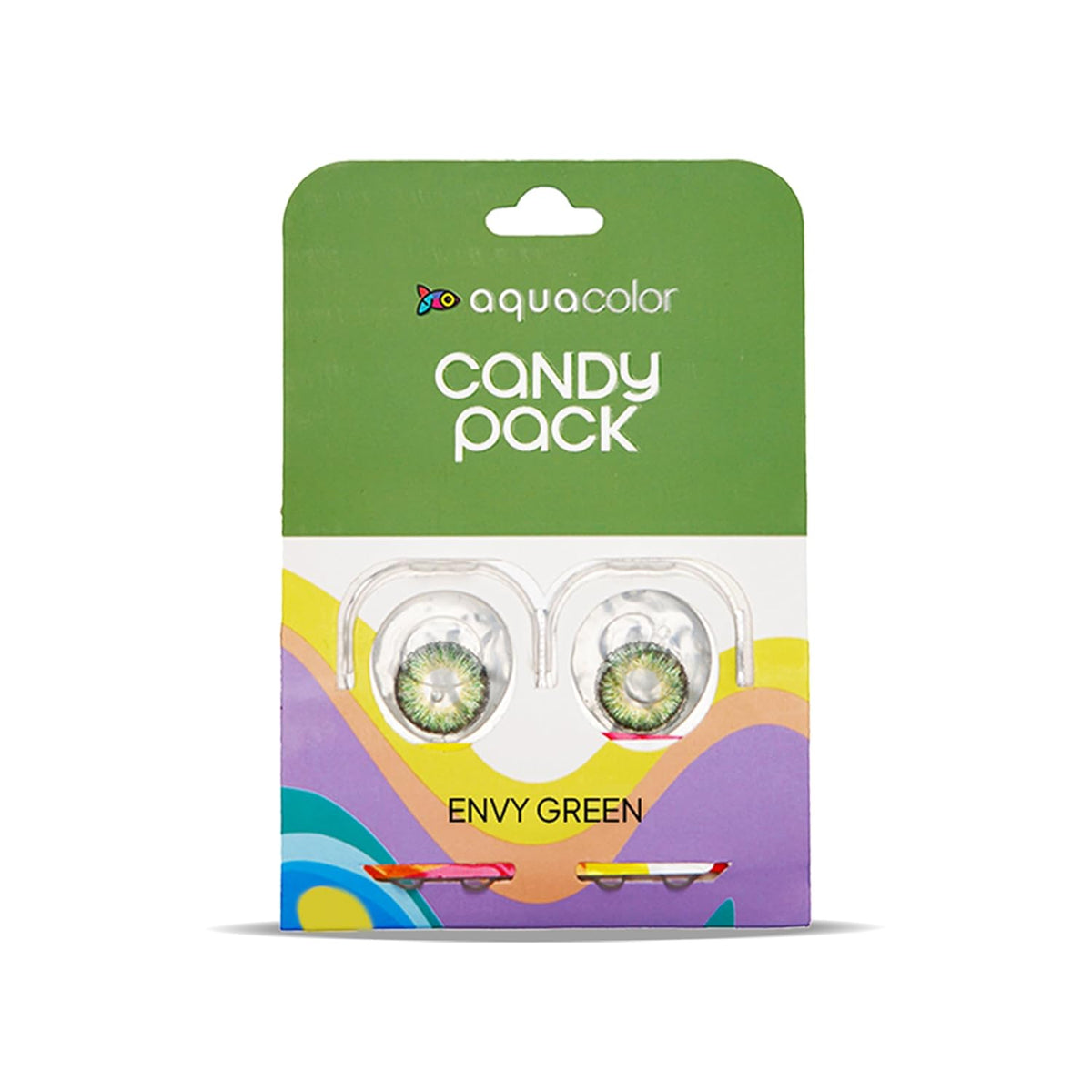 Aqualenses Aquacolor Envy Green Candy Pack Zero Power Colored Lenses (2 Lens/Box)