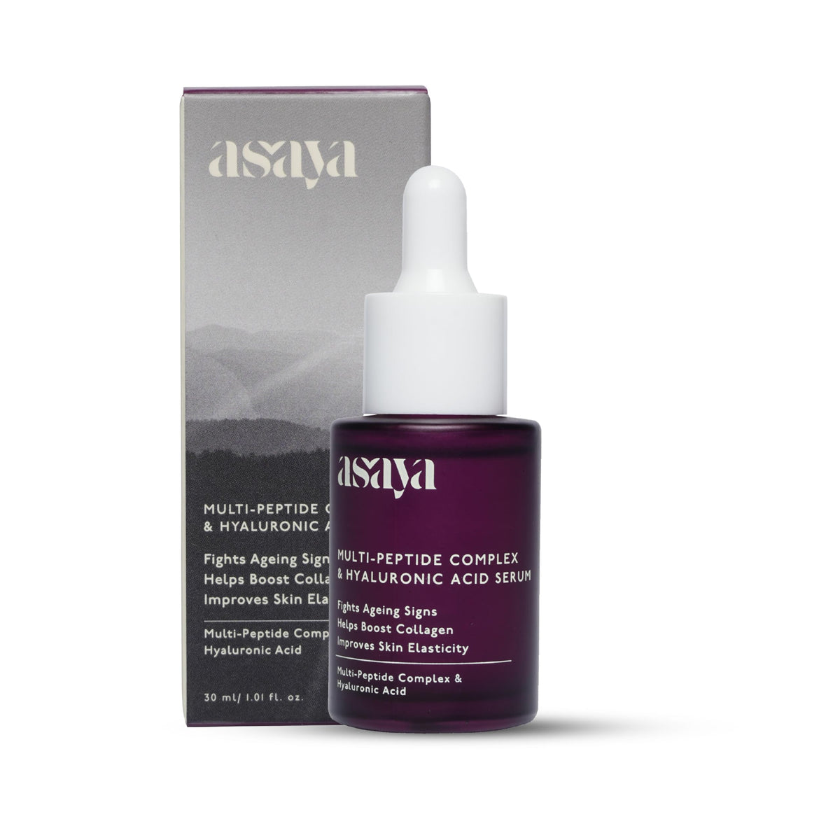 Asaya Multi Peptide Day/Night Face Serum with Hyaluronic Acid | Collagen Boosting, Night Serum for Glowing Skin | Anti-Aging Serum | 5% Tripeptide Complex | Oil