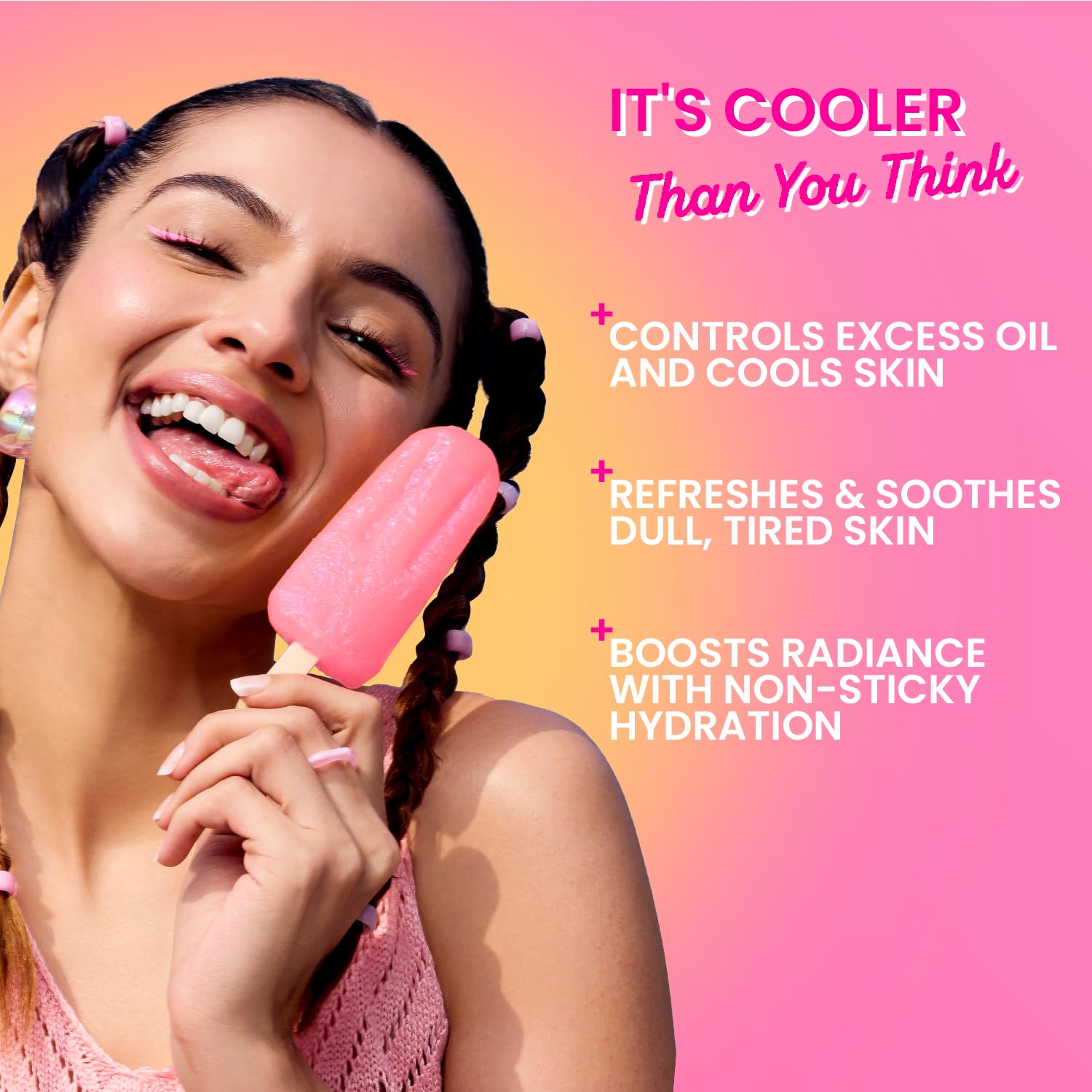 Dot & Key Watermelon Cooling Icy Gel Moisturizer | Instantly Cools Skin, Hyaluronic & Niacinamide | Controls Excess Oil, Boosts Radianc | Refreshes & Soothes Skin, Non-sticky & Non-greasy | 60g