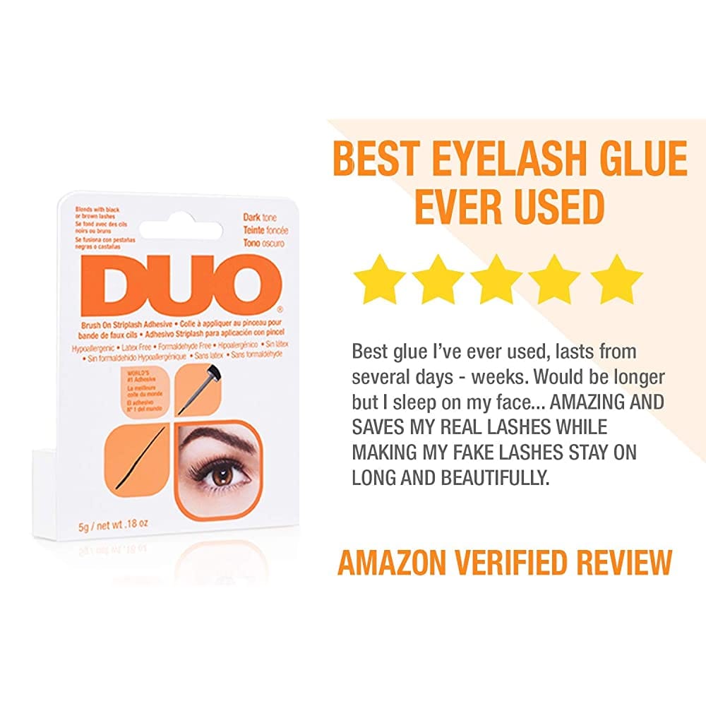 Duo - Brush-On Strip Lash Adhesive, Dark Tone Orange