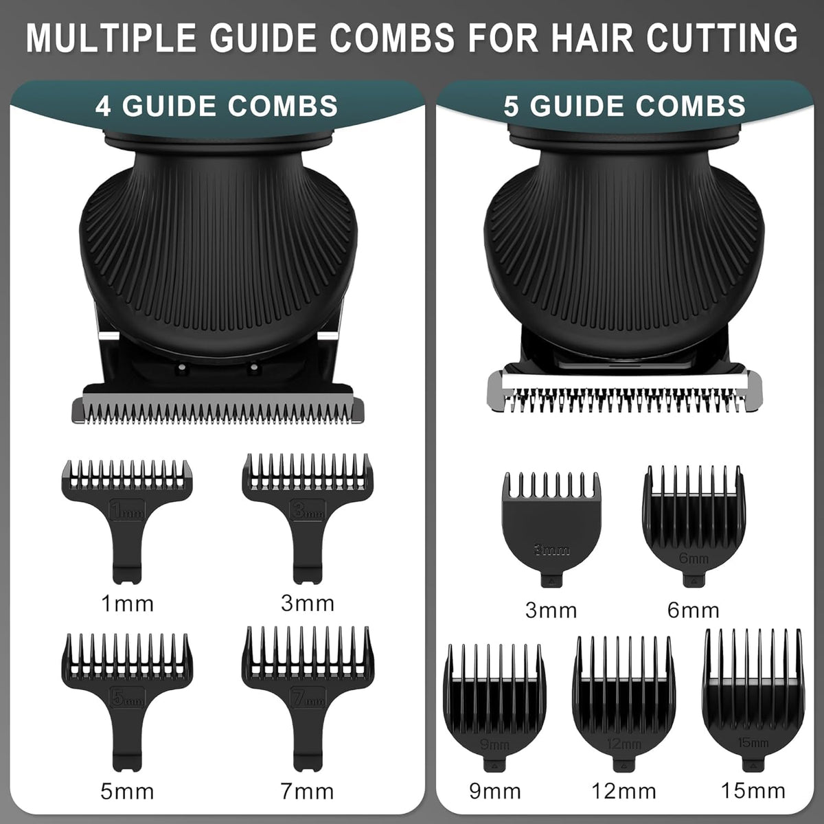 Scttomon Beard Trimmer for Men Professional Mens Beard Grooming Kit T-Blade Trimmer Razor Nose Body Trimmer Hair Cutting Kit Cordless 7 in 1 Black