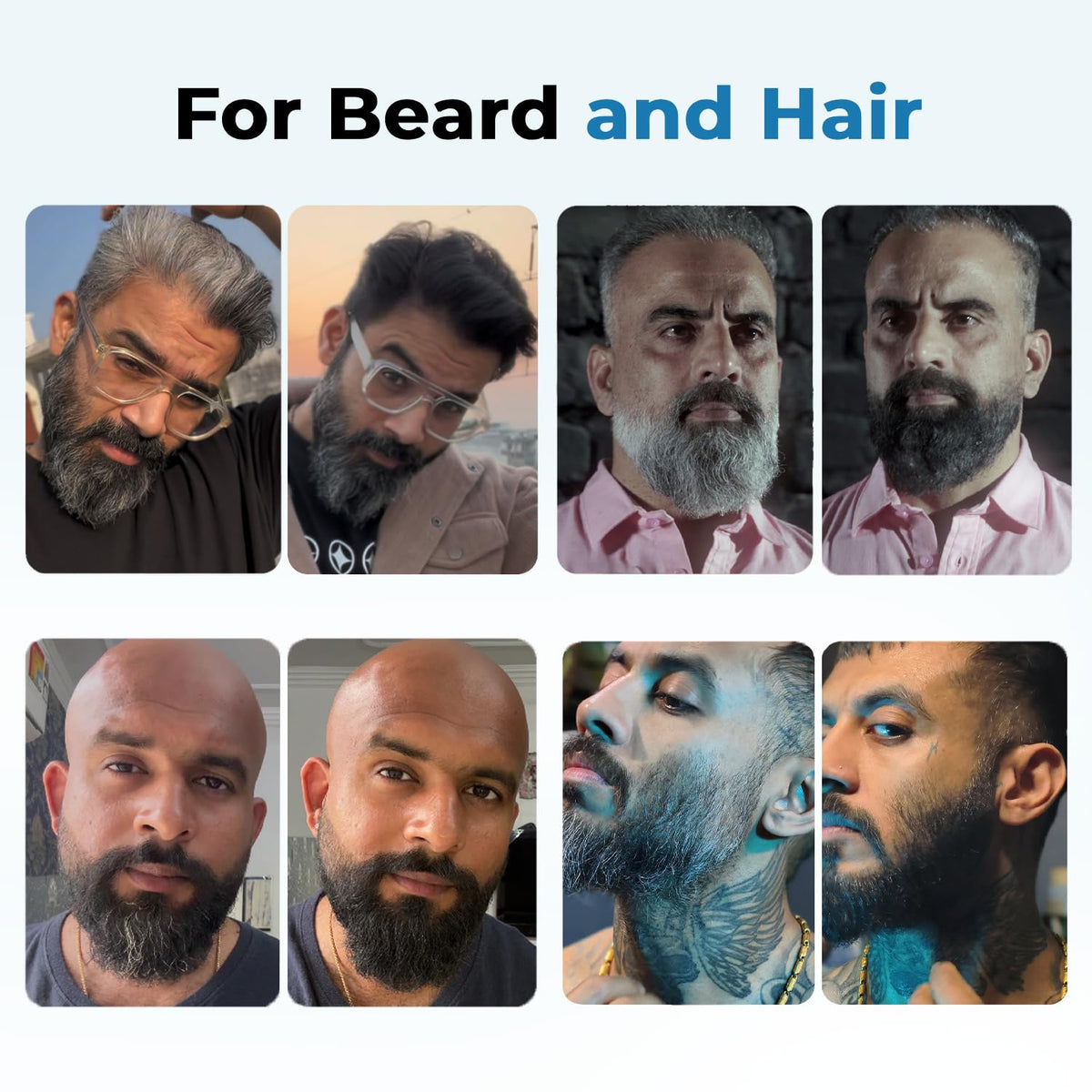 Rise for Men Quick Beard Color & Hair Color Gel | Aloe Vera Infused Ammonia Free Formula | No Mixing No Mess Application | Natural Black | 200ml Bottle