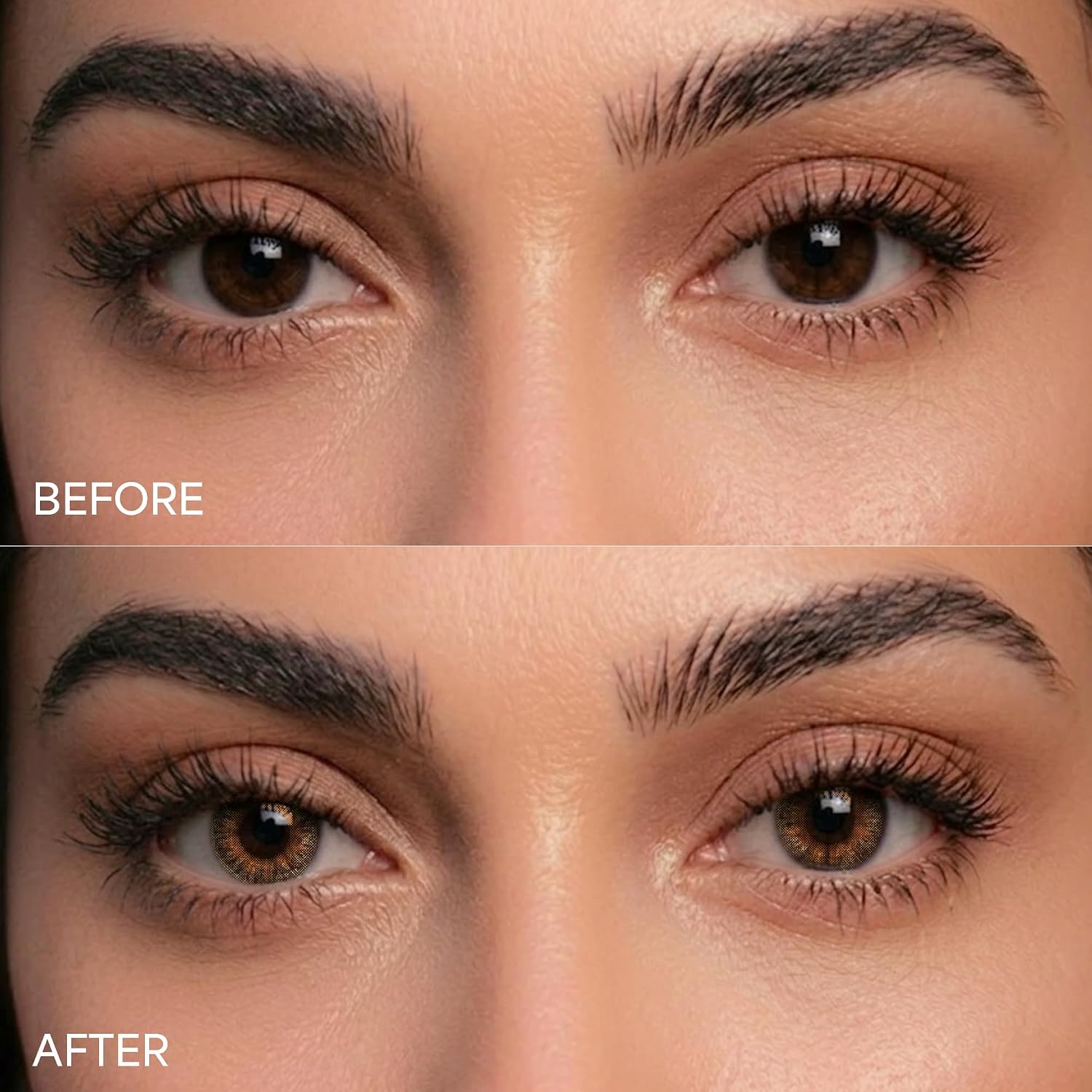 Aquacolor Mystery Brown Daily Disposable Color Contact Lens (10 Lens/Box) Power(0.00)