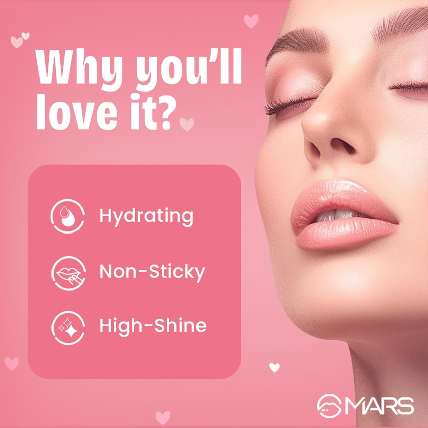 MARS Candylicious Sheer Lip Gloss for Women | Hydrating & High Shine | Lightweight | Non-Sticky | Enriched with Vitamin-E, Hyaluronic Acid & Avocado Ester (4.0ml) (11-TOFFEE TWIRL)