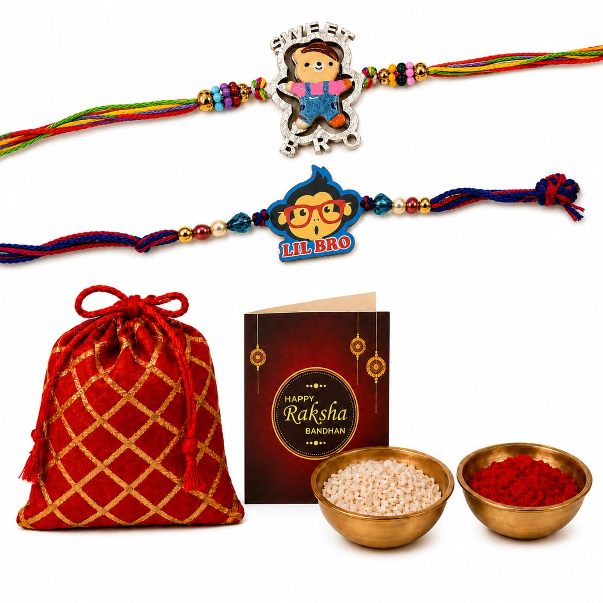 Kalakriti Cartoon Character Rakhi Set of 2 for Kids Brother – Fun & Colorful Rakshabandhan for Boys & Toddlers RakhiGanesh