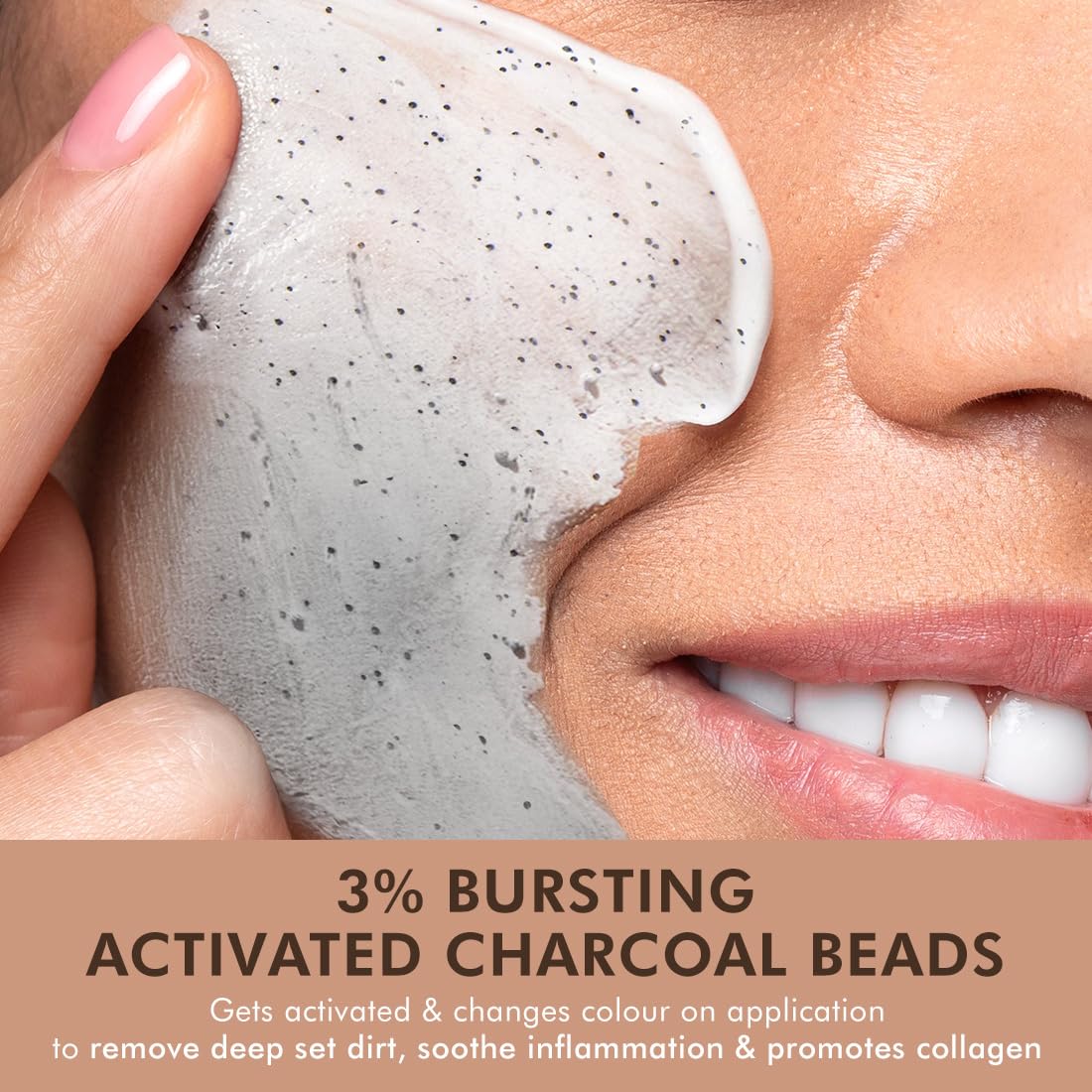 mCaffeine Pore Cleanse Coffee Cookie Detan Face Mask | 9% AHA BHA, 3% Charcoal Beads, Coffee Clay Mask | Reduces Blackheads | 10 mins Charcoal Face Pack | Detan