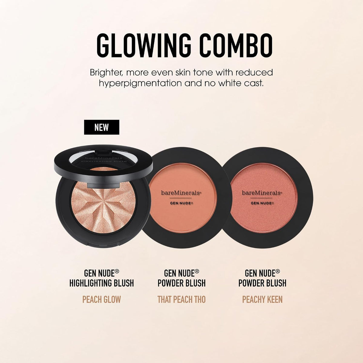 bareMinerals Gen Nude Highlighting Blush - Peach Glow