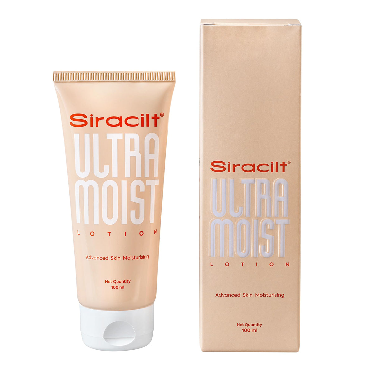SIRACILT-ULTRAMOIST Lotion Advanced Skin Moisturiser with PEA and Niacinamide (Vitamin B3), Helps reduce Dryness, Non-Greasy, Paraben & Sulphate Free, 100ml