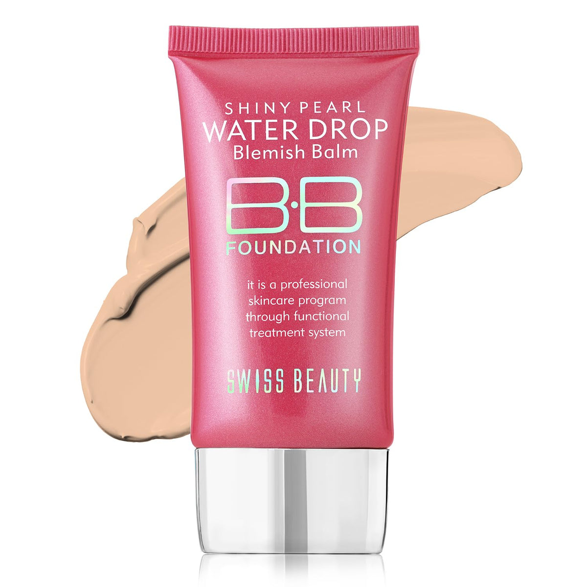 Swiss Beauty Matte Shiny Pearl Water Drop Blemish Long Lasting Balm BB Lightweight, Liquid Foundation, Face Makeup, Shade-03, 40ml Shade-03 40 ml (Pack of 1)