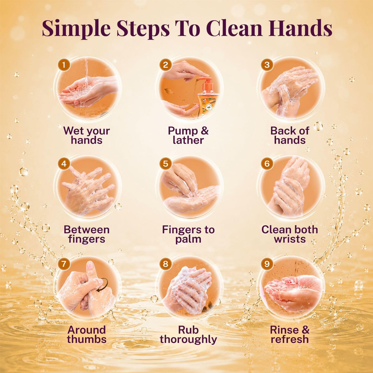 Santoor Classic Gentle Hand Wash with Natural goodness of Sandalwood & Tulsi, 1200ml