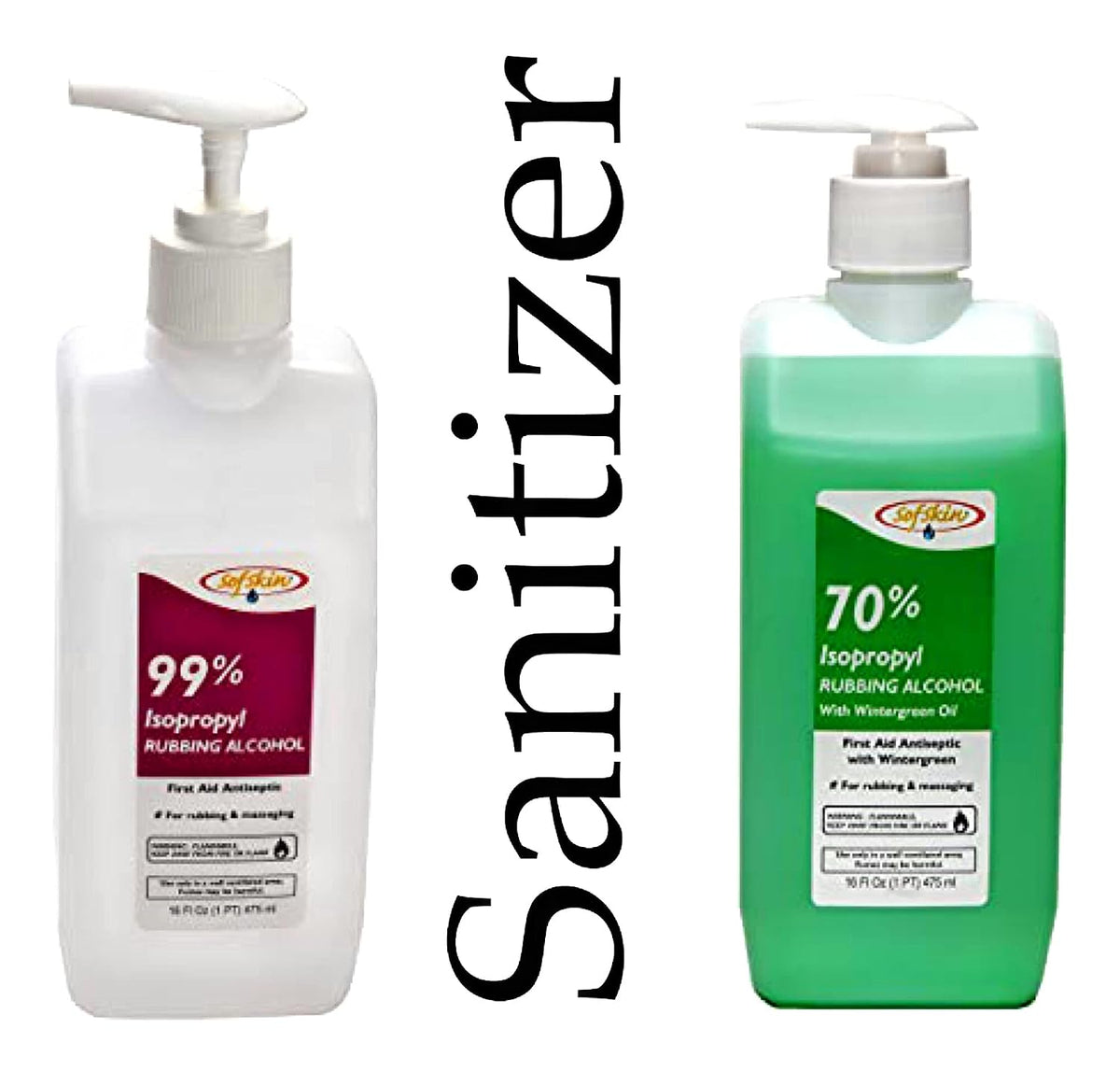 (American Brand) 475 ml Sanitizer 70% Iso Propyl Alcohol with Wintergreen Oil and spray jet. Also Good for cleaning Laptop, Mobile, Window Pans, Washing Baby Cl