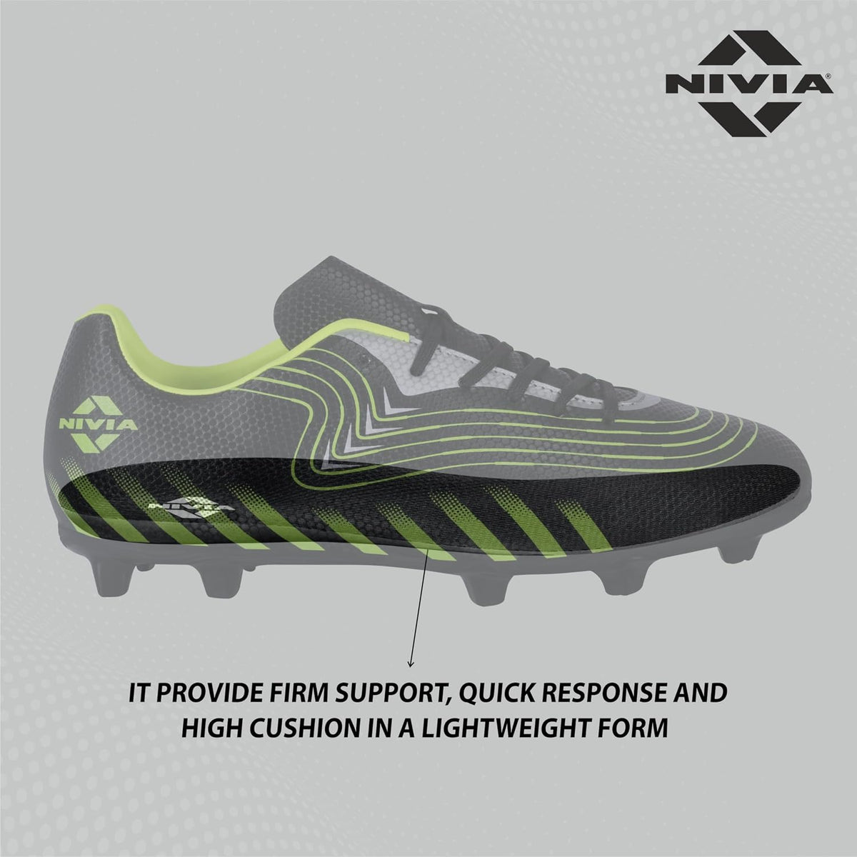 Nivia Kinatic Football Stud Shoe Foe Men/Sports and Soccer Shoe/Comfortable and Lightweight 11 UK