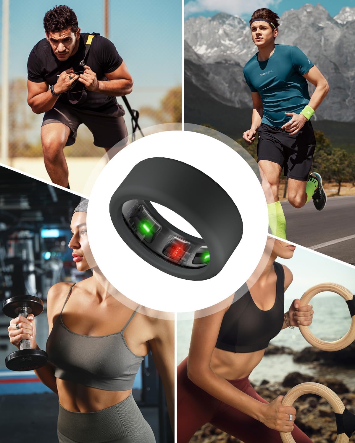 MORUS 2-Pack Silicone Ring Case Compatible with Gabit Ring, Oura Ring Cover Protector, Elastic Case for Oura Ring Gen 4/3 Working Out - Patent Protected (2 Pcs,