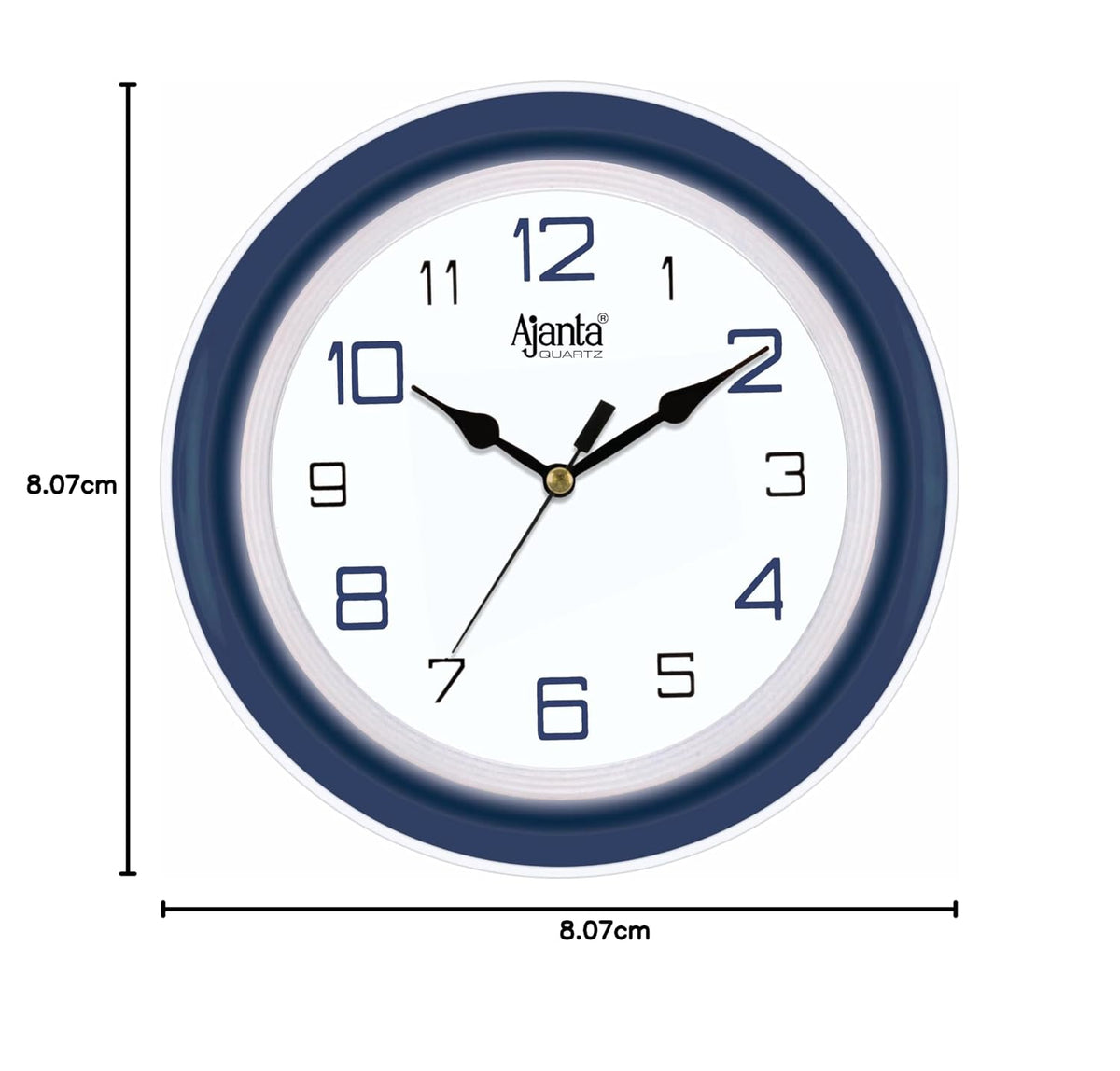 Ajanta AQ-2147 Quartz Glass Abstract Blue Office Clock (210 x 42 x 211 mm
