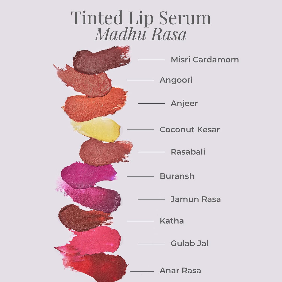 Forest Essentials Tinted Plumping Lip Serum Gulab Jal | Natural Glossy Lip Tint with Natural Colour & Flavours | Clean, Cruelty-Free Makeup Gulaab jal