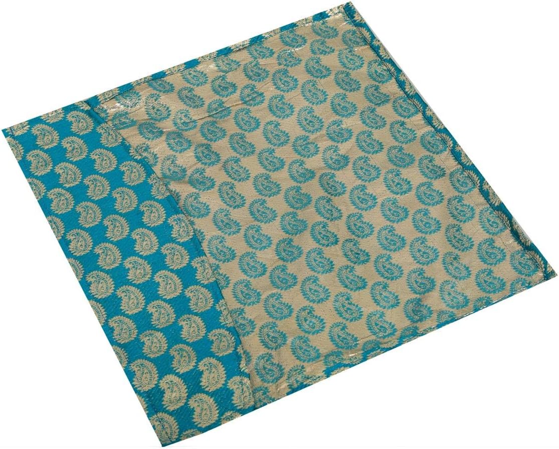 FOUNTINA Brocade Saree Cover Pack of 10 Pcs (Sky Blue)