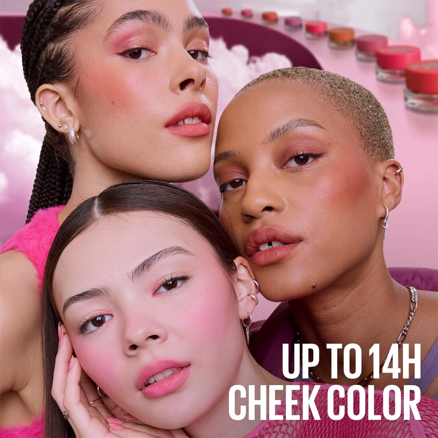 Maybelline Cloudtopia Cheek & Lip Mousse Blush | Lightweight, Pigmented Mousse in Coral Illusion, 5g
