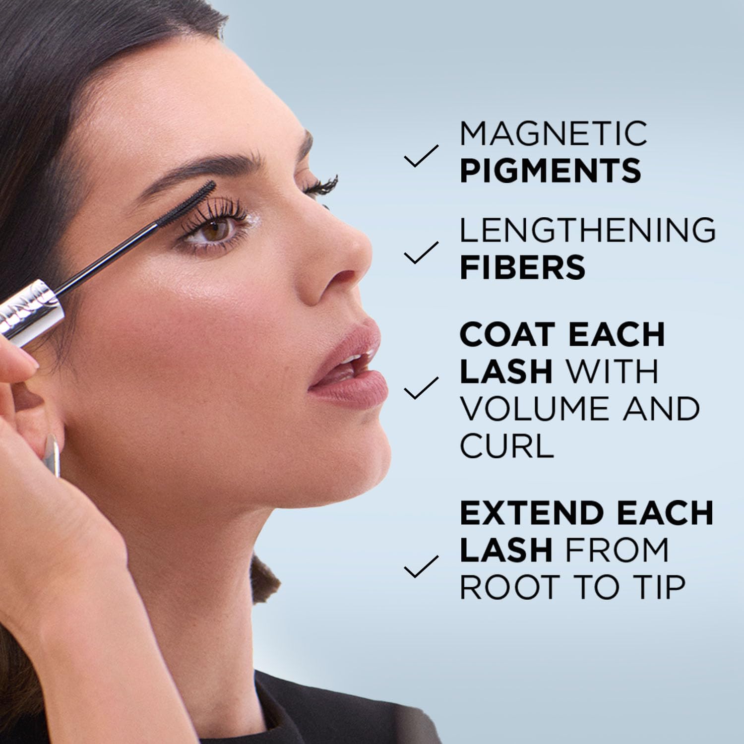 L'Oréal Paris Telescopic Extensionist Waterproof Mascara Extends lashes +5mm closer to brows Sculpting comb brush with 300+ bristles, 11ml