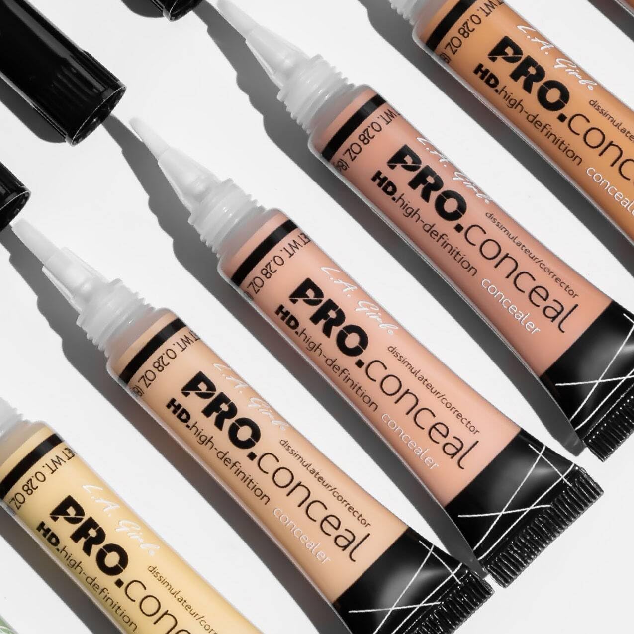 L.A Girl- HD Pro Conceal -Almond | Soft Brush Tip for Easy Application | Crease Resistant | Blendable and Buildable formula | Concealer Provides Natural Coverage | 8 G