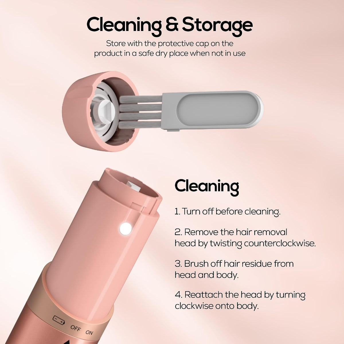 RENEE Spark EpiSense One Facial Hair Remover | Cheeks, Upper Lip & Chin, Gentle On Skin | With Hypoallergenic Stainless Steel Blade & Smartlight Precision | For