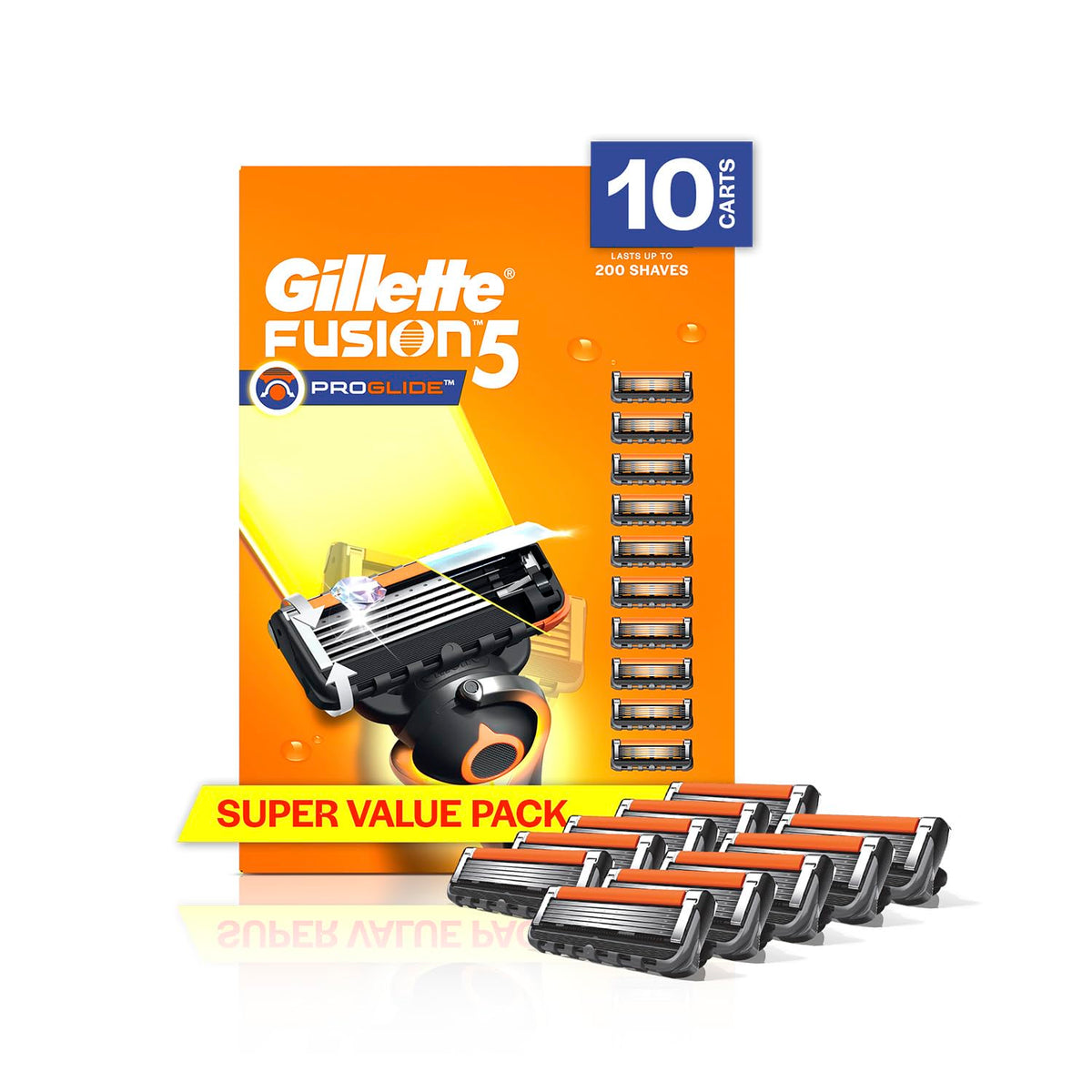 Gillette Fusion 5, Pro Shaving Blades For Men | 6 Cartridge, Value Pack | Fits Any Gillette Fusion Handle | 6 Cartridges Last Up-To 120 Shaves | Pro Blade | Enc