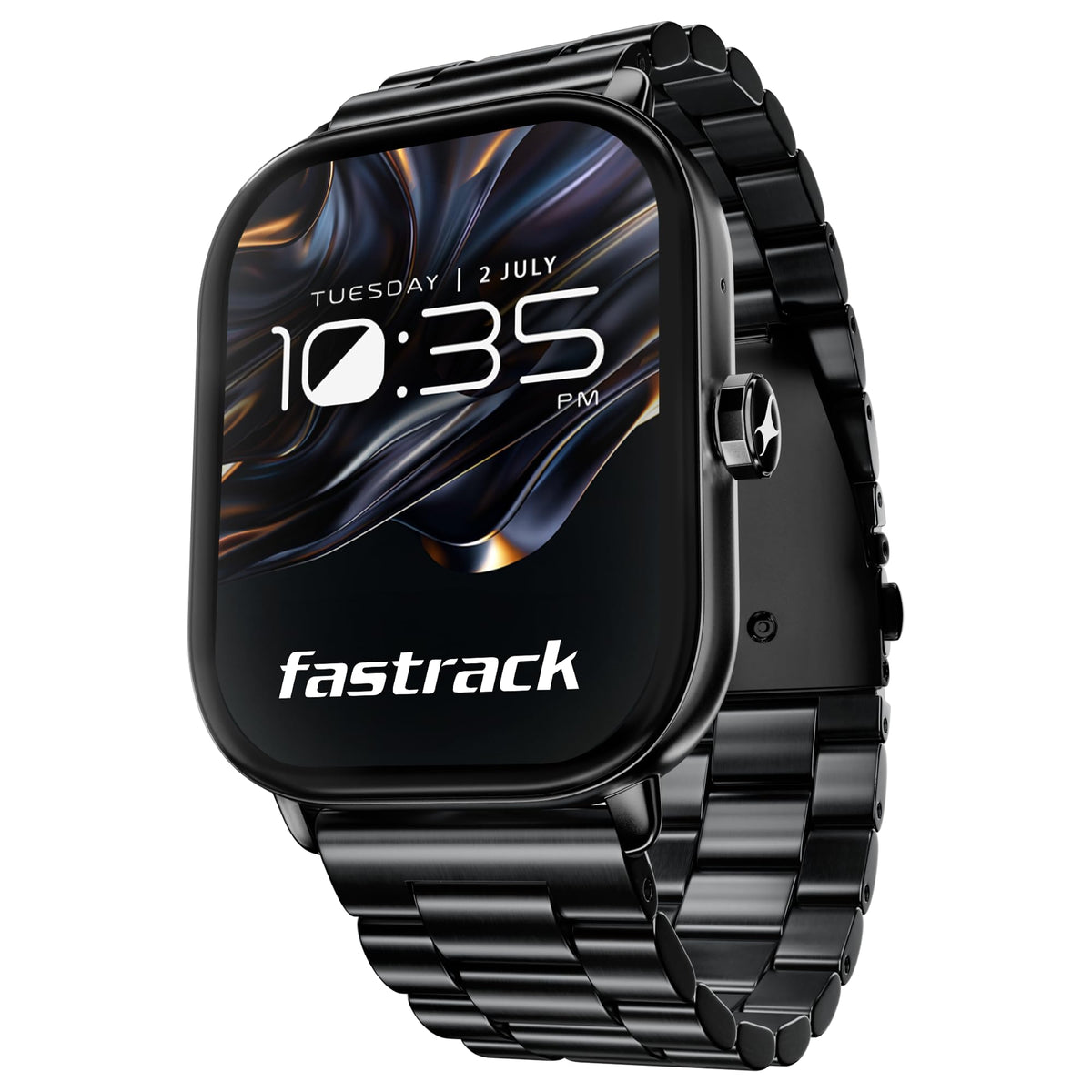 Fastrack Radiant FX2 2.04" AMOLED Smart Watch with BT Calling, Voice Assistant, Functional Crown, Metal Alloy Case, 100+ Sports Modes, SpO2, AOD – Smartwatch fo