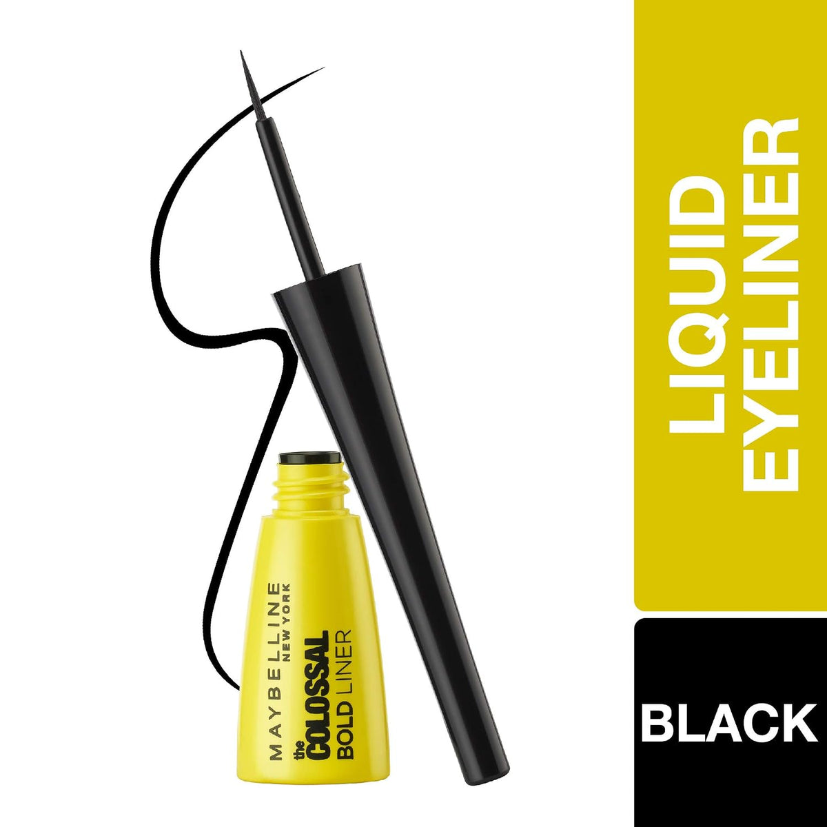 Maybelline New York Volume Express Colossal Masacara, Waterproof, Black, 10 Ml And Maybelline New York Colossal Bold Eyeliner, Black, 3G 2 Count (Pack of 1)
