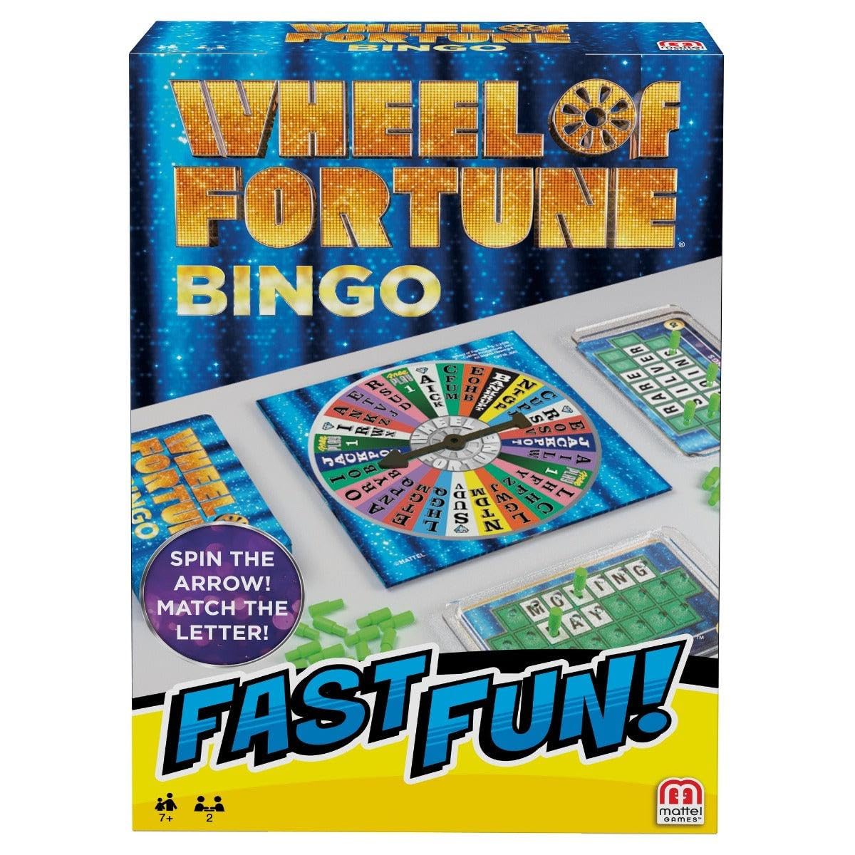Mattel Wheel of Fortune Bingo Fast Fun Games for 7 Years & Above