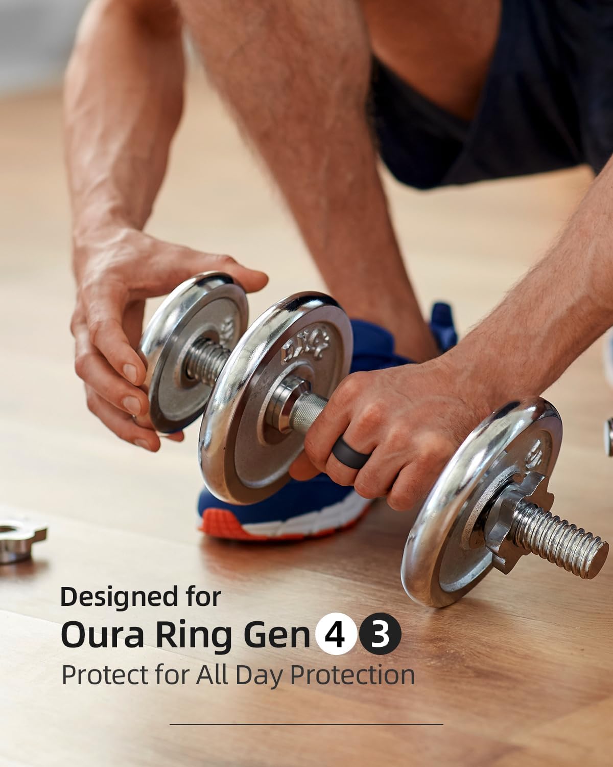 2-Pack Smart Ring Silicone Cover Compatible with Oura Ring Gen 3, Gabit Ring- Lightweight Silicone Smart Ring Protector, Skin Friendly Case for Working Out, (S