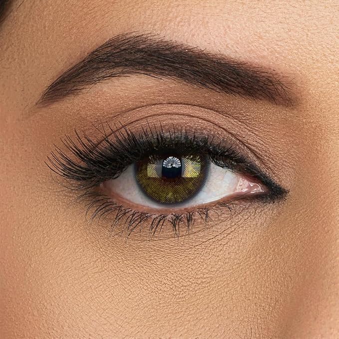 Aqualenses Aquacolor Monthly Disposable Colored Lenses with 0 Power - Mystery Hazel - (2 Lens/Box)