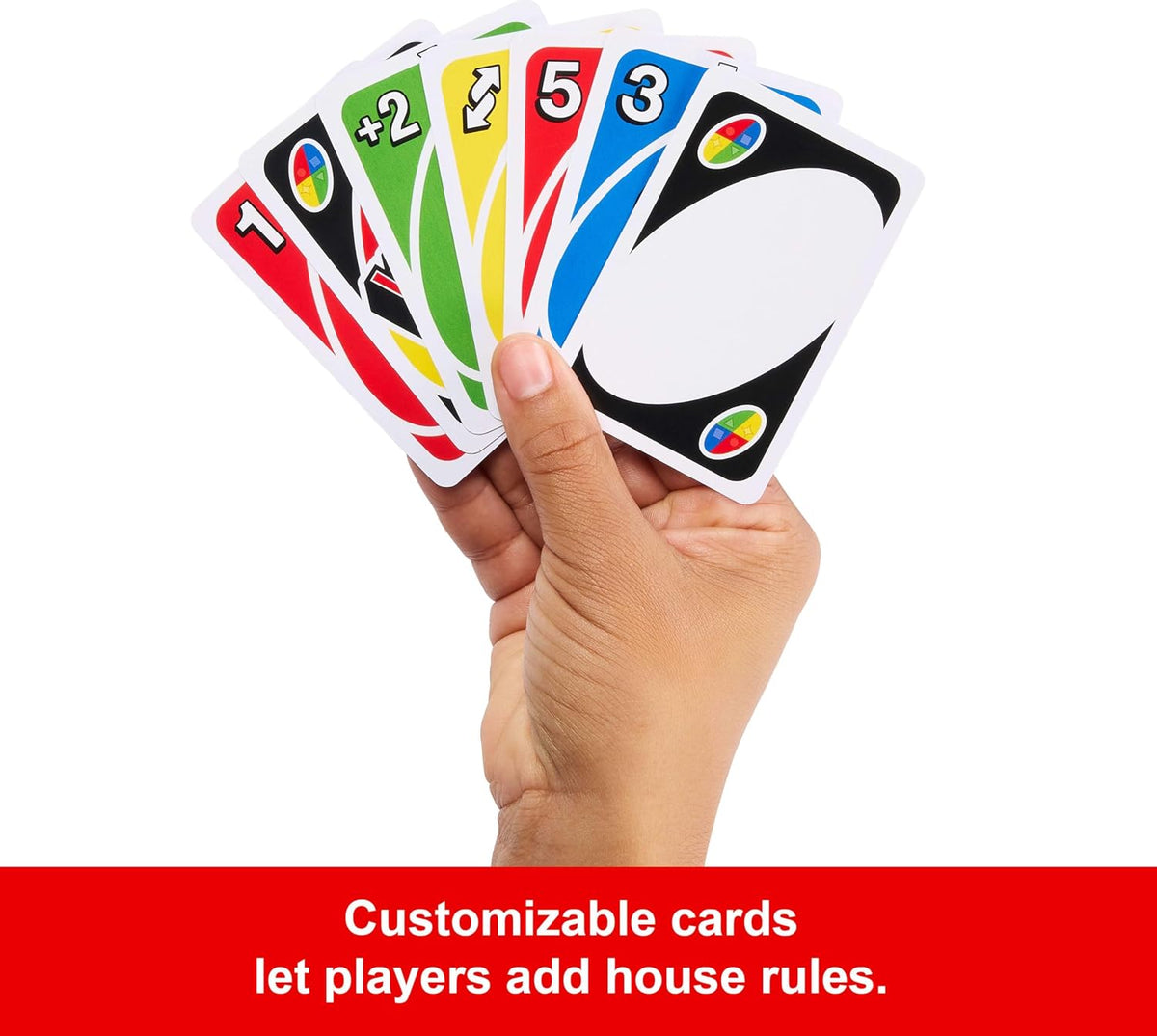 Mattel Games UNO Card Game with 2 Add On Packs with Storage Tin UNO w/Add-On Reverse + Stack Packs