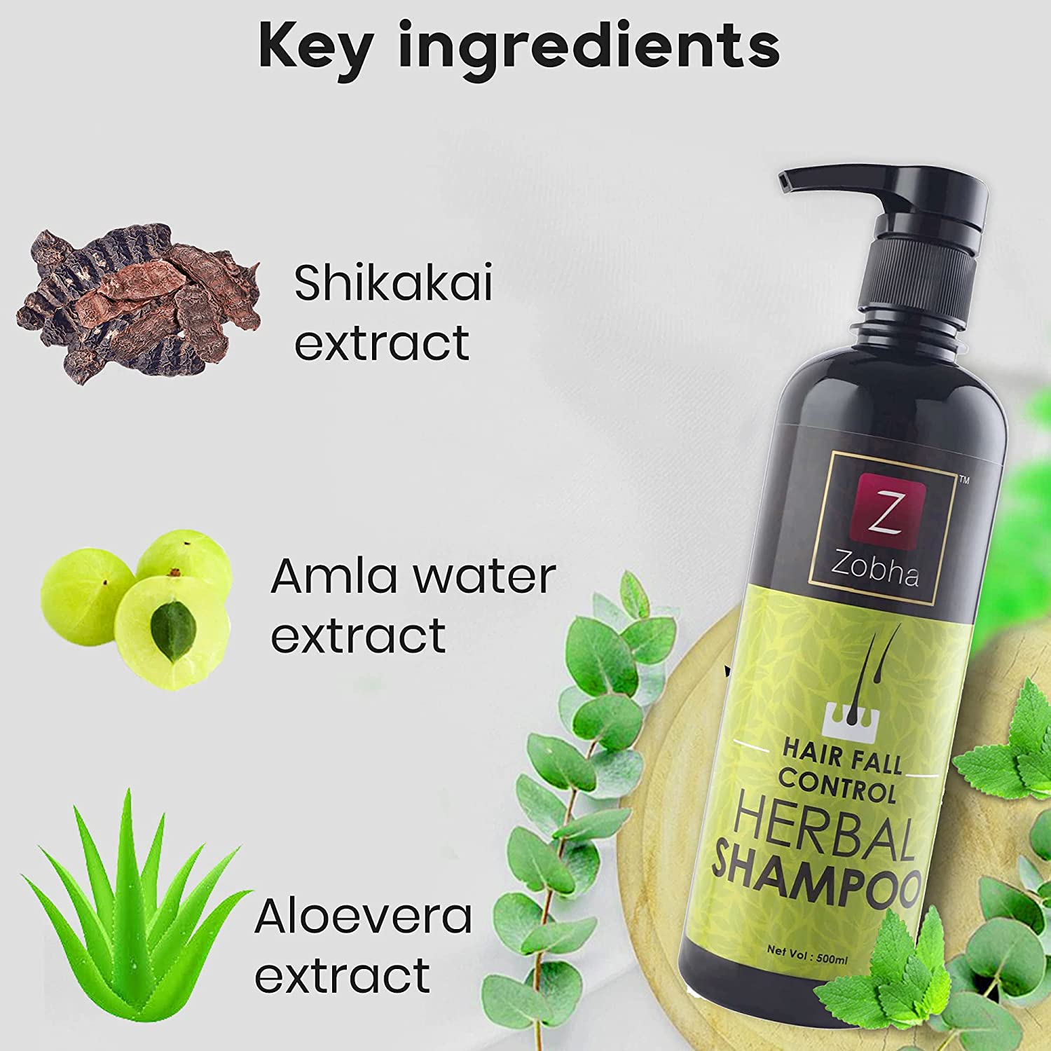 Zobha - Hair Fall Control Herbal Shampoo (500mL)
