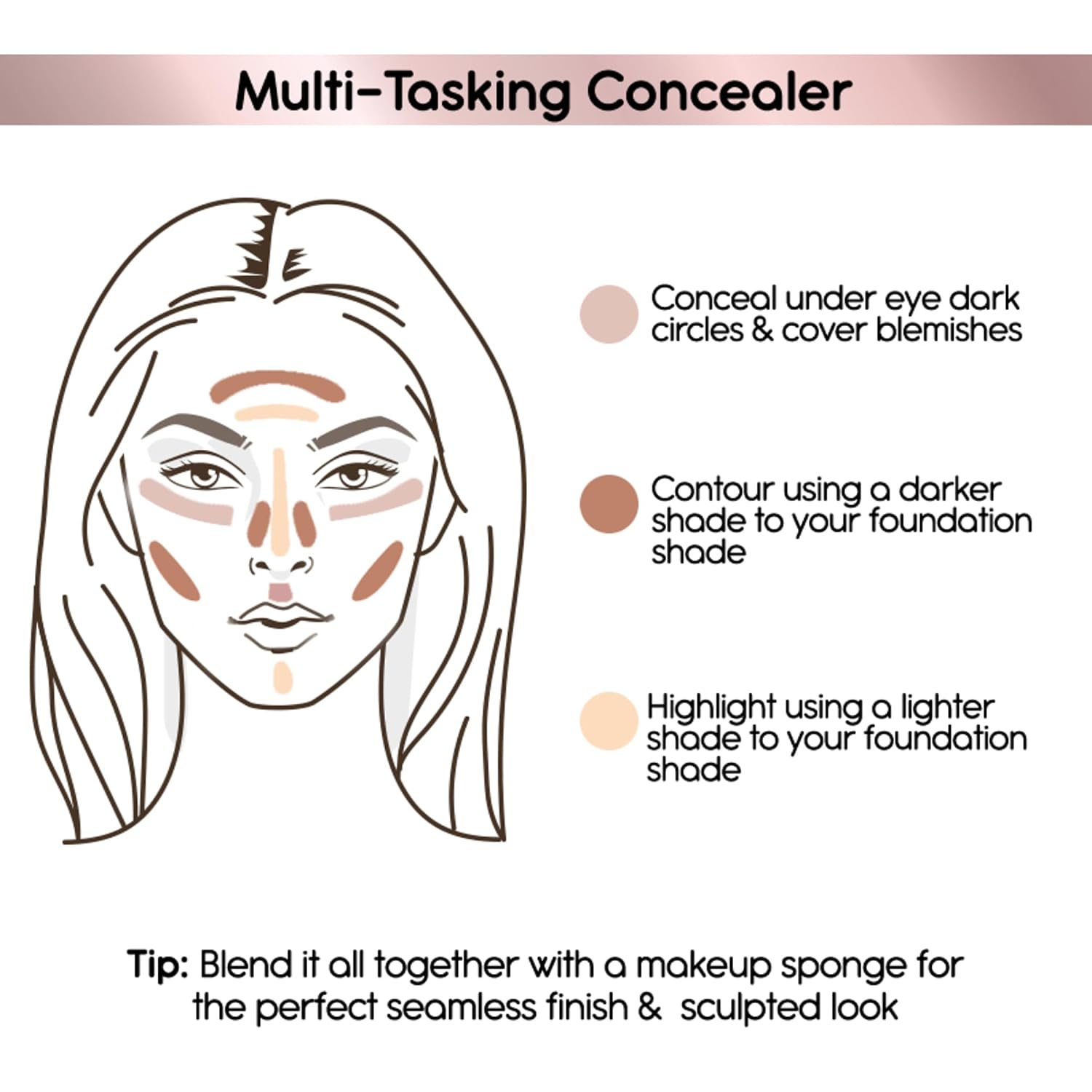 Kay Beauty HD Liquid Natural Concealer Medium Coverage For All Skin Type, 1 Gram