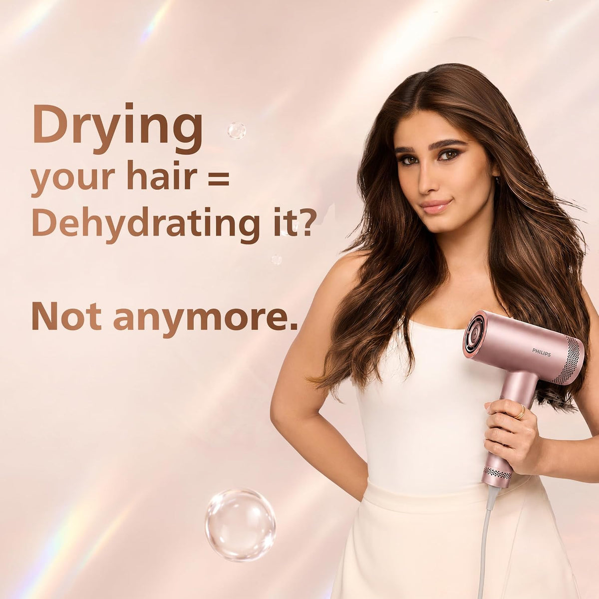 Philips Hydrating Hair Dryer | Water ions maintain 100% Hair strength | Mositure Rich Shine & Frizz Reduction | ThermoShield Sensors for customized drying | Pow