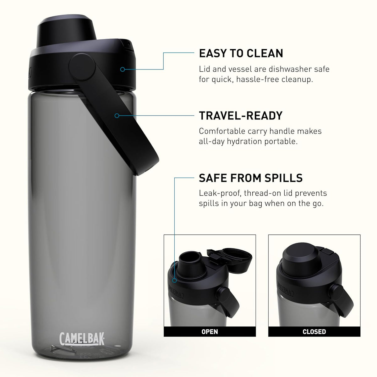 CamelBak Thrive Chug Water Bottle 25oz, Deep Sea Dawn 25 Ounces Deep Sea Dawn