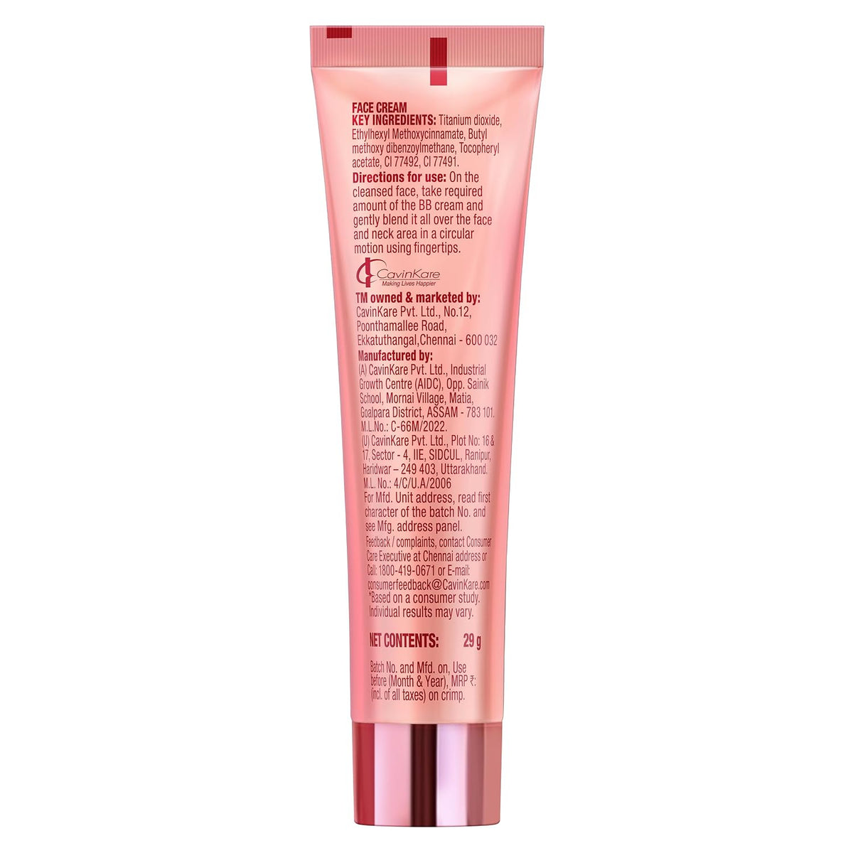 Spinz BB Cream|Instant Glow|Even Skin Tone & Natural Coverage|29g 29 g (Pack of 1)