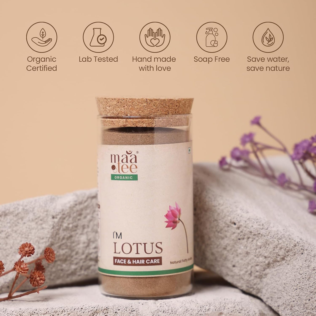 Lotus Powder for Face & Hair Care to Combat Skin Aging & Enhance Scalp Health I 100% Pure & Natural I For All Skin & Hair Types I Unisex I 100 gm