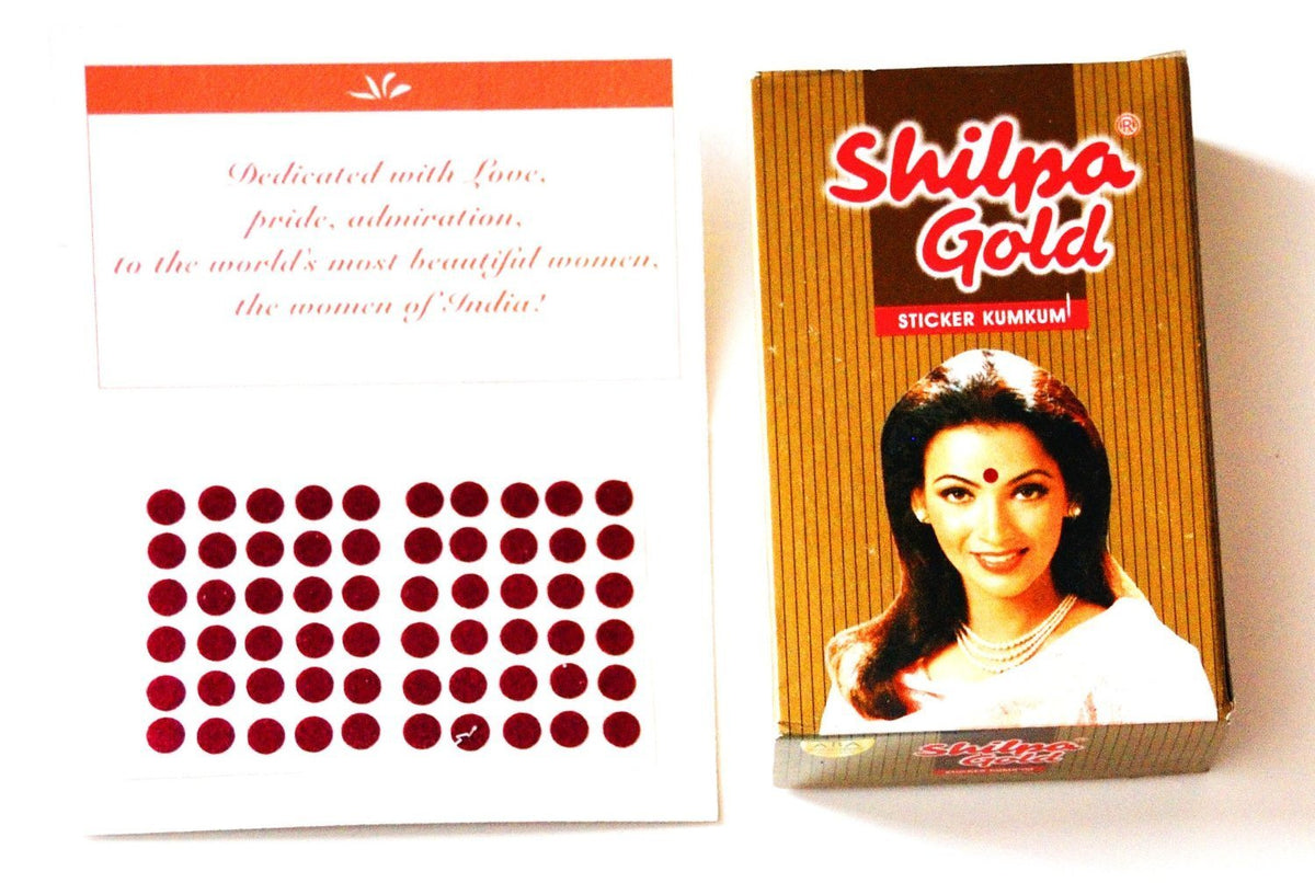Shilpa Maroon Bindi (Size-6) - Pack of 10