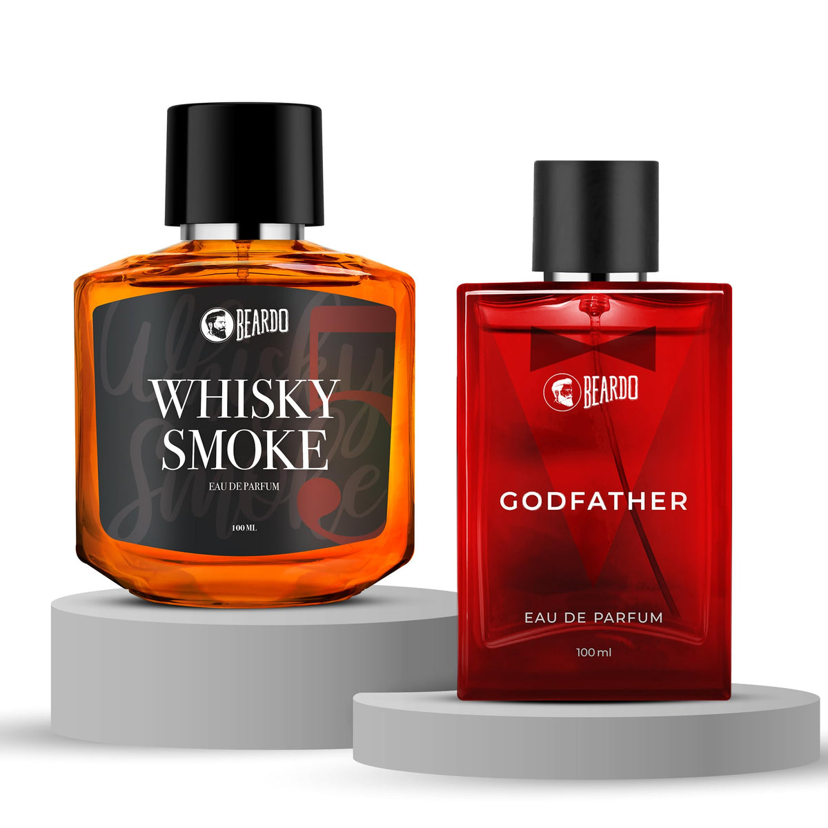 BEARDO Godfather & Whisky Smoke Perfume For Man,100ml X 2|Eau De Parfum|Premium Perfume | Strong Long Lasting Fragrance | Perfume for Men |Gift For Men| Boyfrie