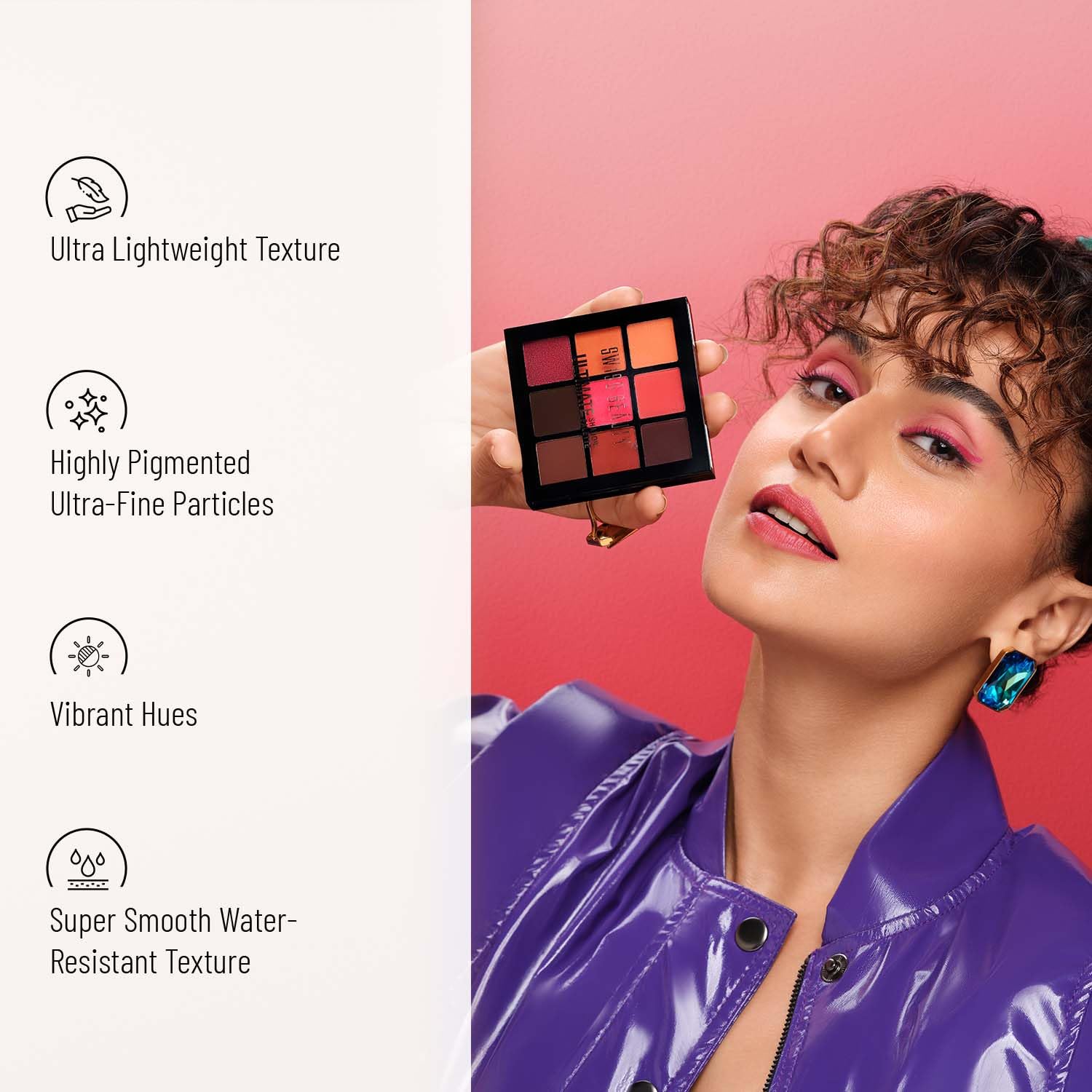 Swiss Beauty Ultimate 9 Pigmented Colors Eyeshadow Palette Long Wearing And Easily Blendable Eye Makeup Palette Matte, Shimmery And Metallic Finish - Multicolor-08, 6G