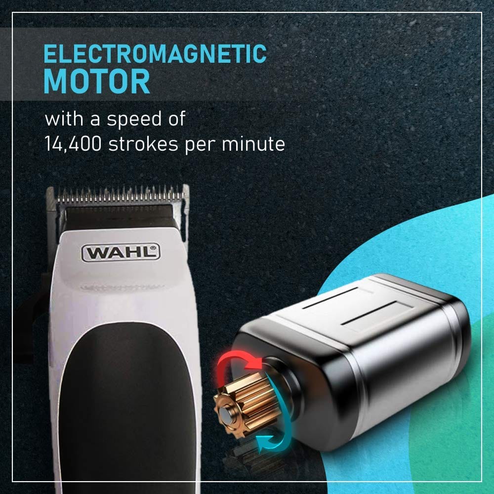 WAHL (09243-4724) Hair Cutting Clipper Runtime: 30 min Trimmer for Men  (White,Black)