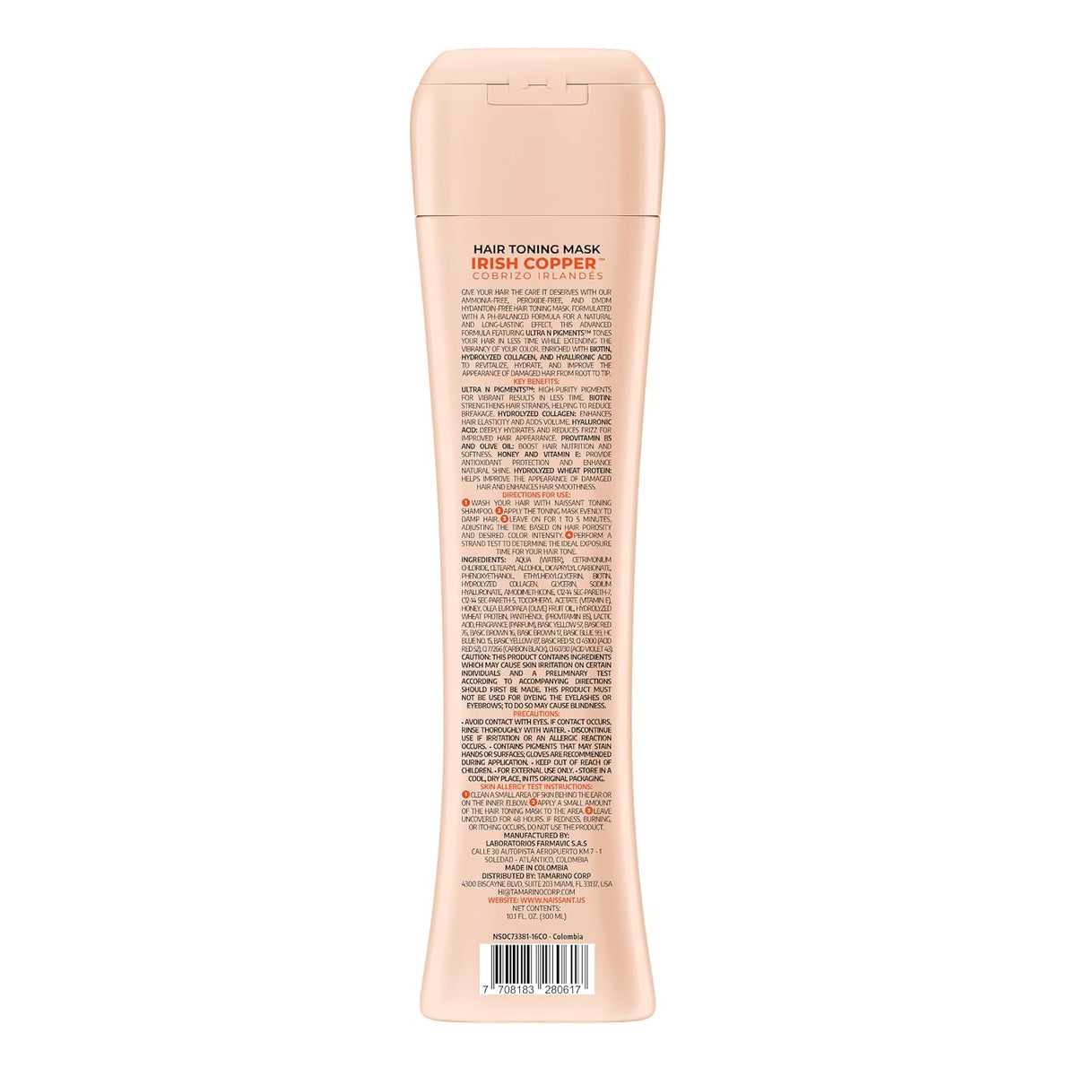 Naissant Irish Copper Hair Toning Mask | Ultra High-Purity Pigments | Deposits Deep Copper Tone | Hyaluronic Acid, Collagen & Biotin | Paraben, Ammonia & Sulfat