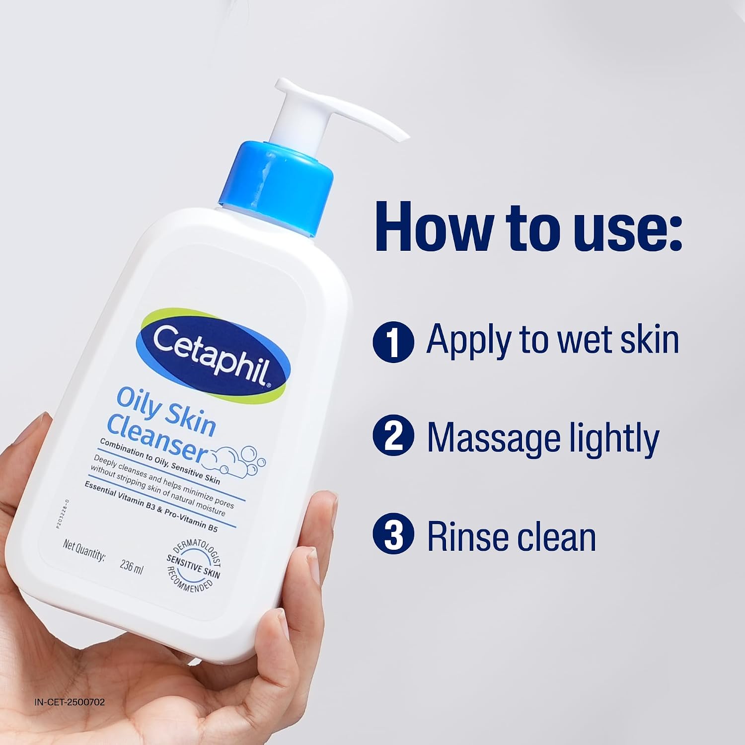 Cetaphil Oily Skin Cleanser, Daily Face Wash for Oily, Acne prone Skin, Gentle Foaming, 118ml