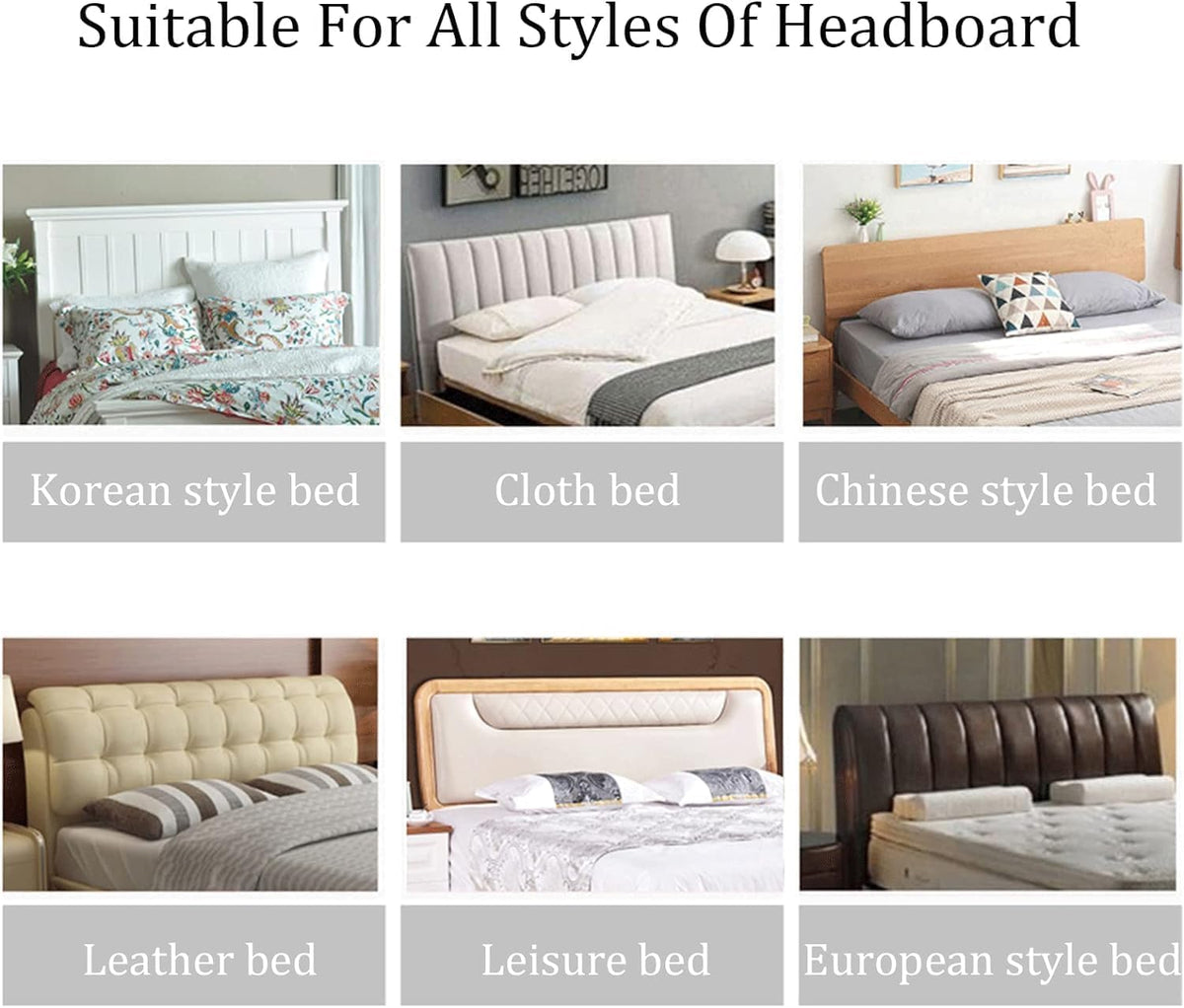 HOMETHREADS 200 GSM Stretchable Jacquard Headboard Cover | Soft, Dust-Proof & Wrinkle-Resistant Bed Back Protector | Fits Leather, Wooden & Fabric Bedsides |for